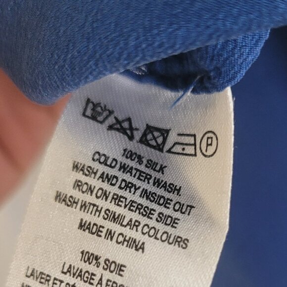 French Connection 100% Silk Blue Tank - Picture 4 of 4